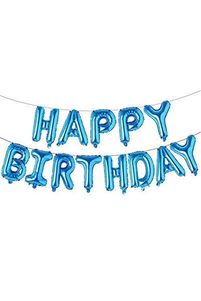 SDX Market Baloane folie metalizată albastră, Mirific Party, „La mulți ani”, 45 cm x 6 m, Albastru