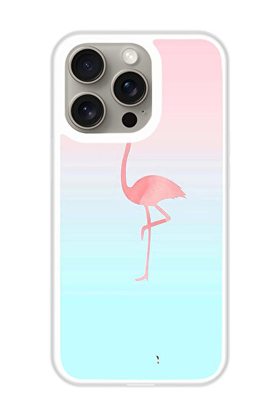 Theodor غطاء حماية لجهاز أبل آيفون 15 برو ماكس - طائر الفلامنجو الوردي (مصد أ...