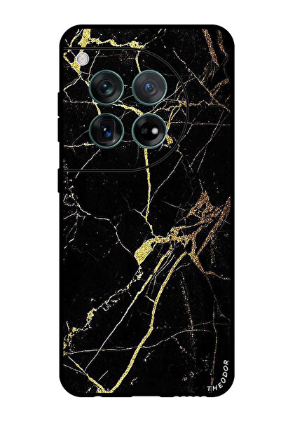 Theodor جراب واقٍ مضاد للخدش والصدمات لهاتف OnePlus 12 بملمس رخامي