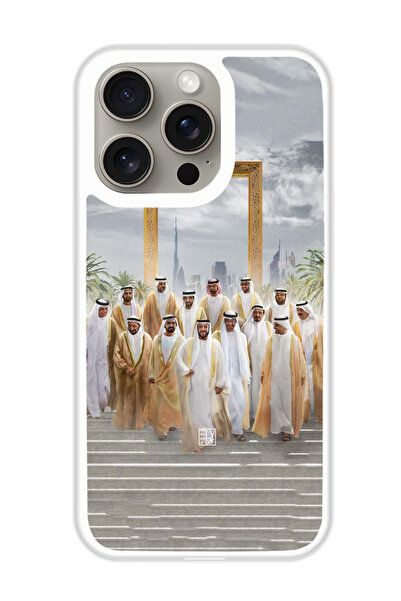 Theodor غطاء حماية لهاتف أبل آيفون 15 برو، حكام دبي (مصد أبيض)
