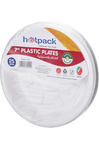 Hotpack Hotpack Disposable Plate 25 Pieces White