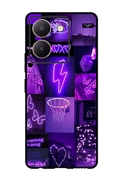 Theodor جراب واقٍ مضاد للخدش والصدمات لهاتف Vivo Y77t بلون أرجواني جميل