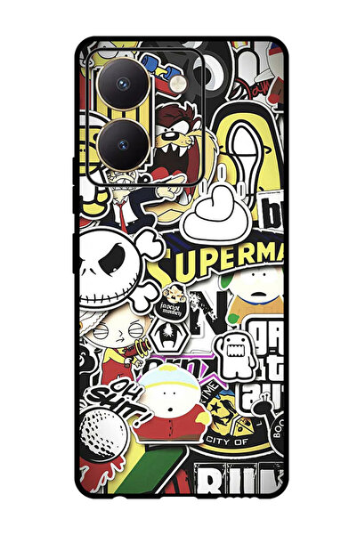 Theodor جراب واقٍ مضاد للخدش والصدمات لهاتف Vivo Y27s بتصميم كرتوني