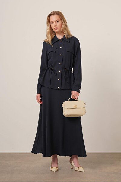 FTZ WOMEN Női Melise Crep öltöny, sötétkék 31172