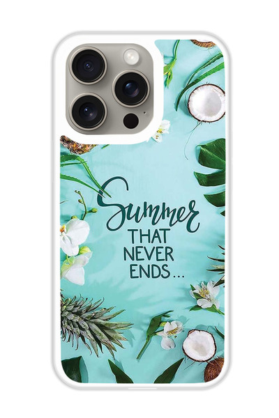 Theodor غطاء حماية لهاتف أبل آيفون 15 برو ماكس - صيف لا ينتهي (مصد أبيض)