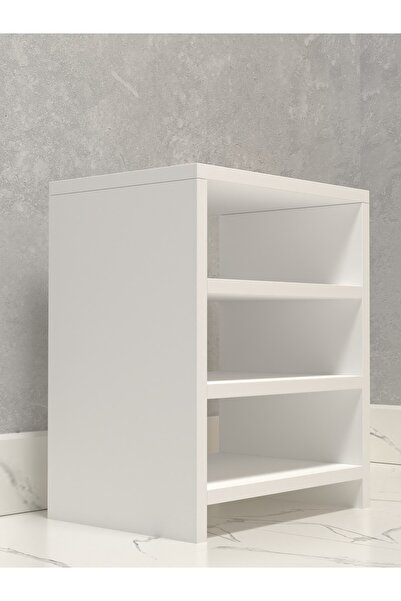 Kenzlife Ayakkabılık Konevi Mat Beyaz Suntalam 050*040*30 Altı Çift Ayakkabı Kapasitesi Arkalıksız