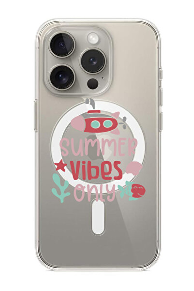 Theodor غلاف لهاتف iPhone 15 Pro مقاس 6.1 بوصة، متوافق مع MagSafe، جراب مقاوم للصدمات، مناسب لأجواء الصيف فقط