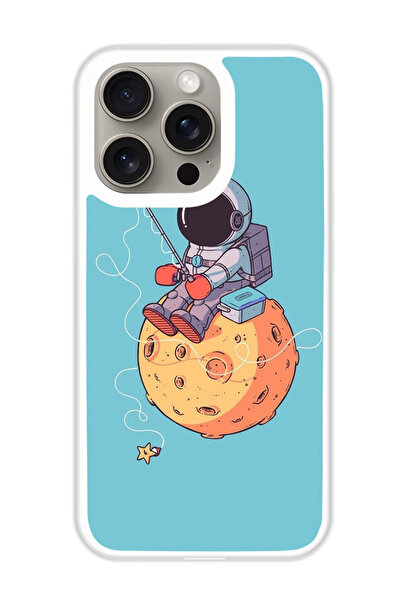 Theodor غطاء حماية لهاتف أبل آيفون 15 برو ماكس - صيد رائد فضاء (مصد أبيض)