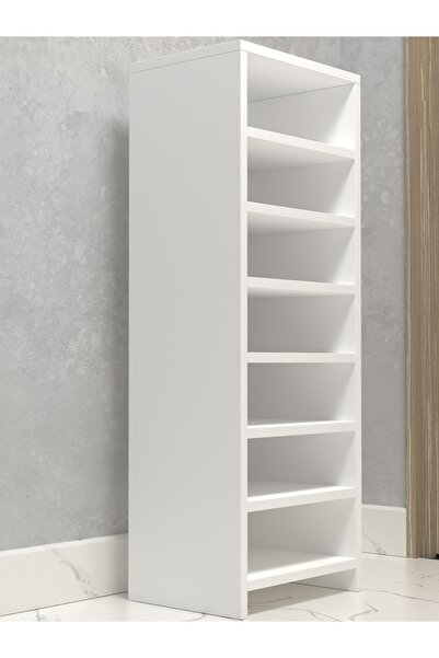 Kenzlife Ayakkabılık Konevi Mat Beyaz Suntalam 110*040*30 Ondört Çift Ayakkabı Kapasitesi Arkalıksız