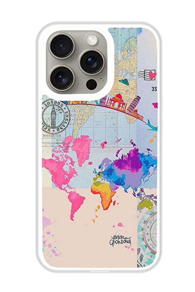 Theodor غطاء حماية لهاتف أبل آيفون 15 برو ماكس ترافل (مصد أبيض)