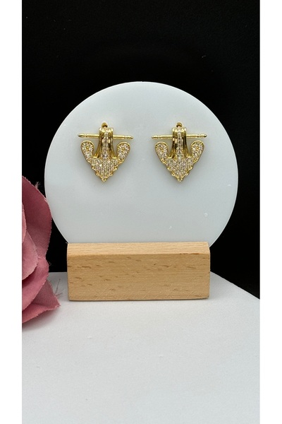 Çelik Stone Design Model Earrings