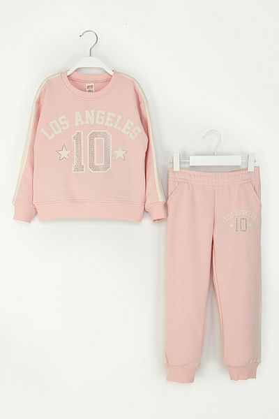 DMB BOYS & GIRLS Girl's Starry Stone Tracksuit Set with Elastic Waist and Legs, Comfortable Fit Set