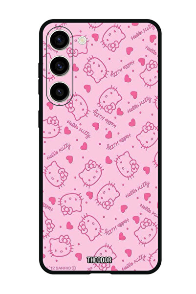Theodor جراب واقٍ مضاد للخدش والصدمات لهاتف Samsung Galaxy S23 FE Hello Kitty