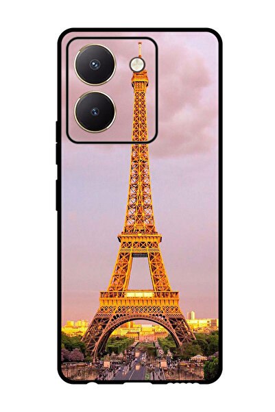 Theodor جراب واقٍ مضاد للخدش والصدمات لهاتف Vivo Y27s بتصميم برج إيفل