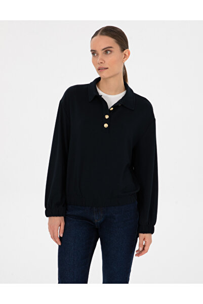 Pierre Cardin Navy Blue Oversize Sweatshirt 50309070-Vr033