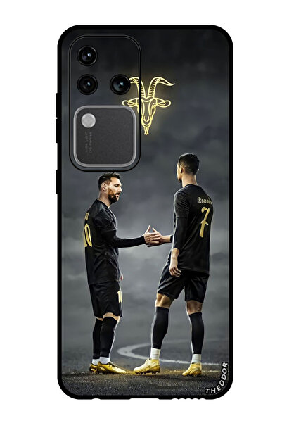 Theodor جراب واقٍ مضاد للخدش والصدمات لهاتف Vivo S18 Pro ميسي رونالدو الماعز