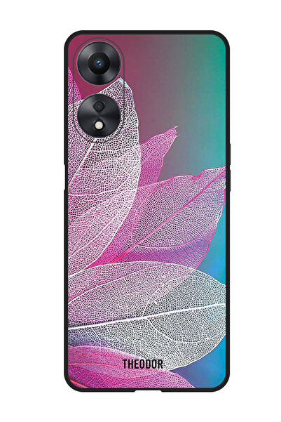 Theodor جراب واقٍ مضاد للخدش والصدمات لهاتف Oppo F23 5G، لون أوراق الشجر الملونة