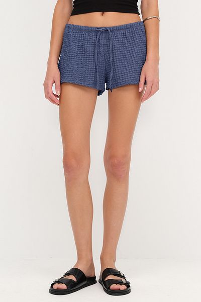 Addax Elastic Waist Textured Shorts Ş18307-T6