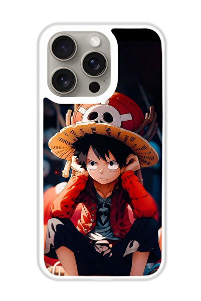 Theodor غطاء حماية لهاتف أبل آيفون 15 برو ماكس أنمي ناروتو 2 (مصد أبيض)