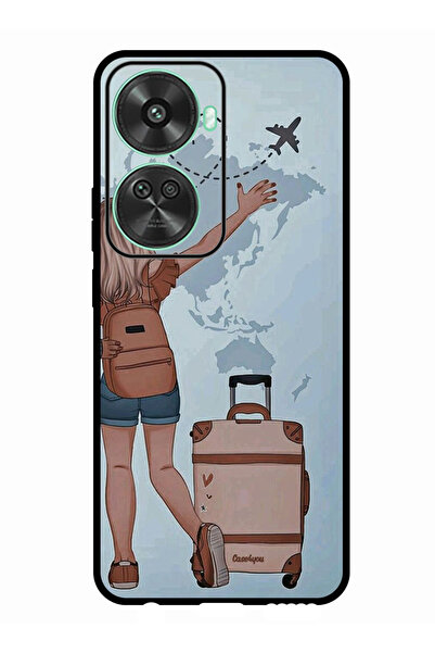 Theodor جراب واقٍ مضاد للخدش والصدمات لهاتف هواوي نوفا 11 إس إي - فتاة السفر