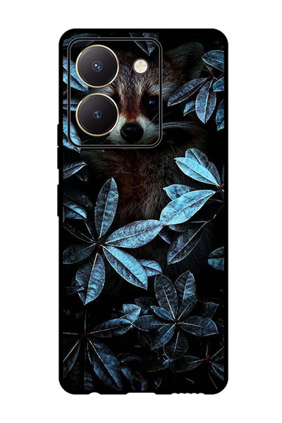 Theodor جراب واقٍ مضاد للخدش والصدمات لهاتف Vivo Y27s بتصميم حيوان بين الأوراق