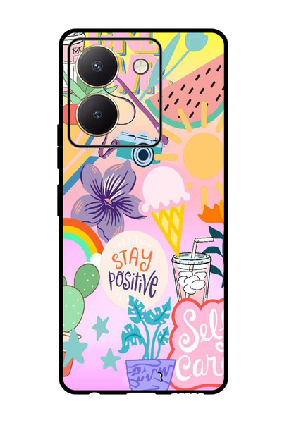 Theodor جراب واقٍ مضاد للخدش والصدمات لهاتف Vivo Y77t، حافظ على إيجابيتك