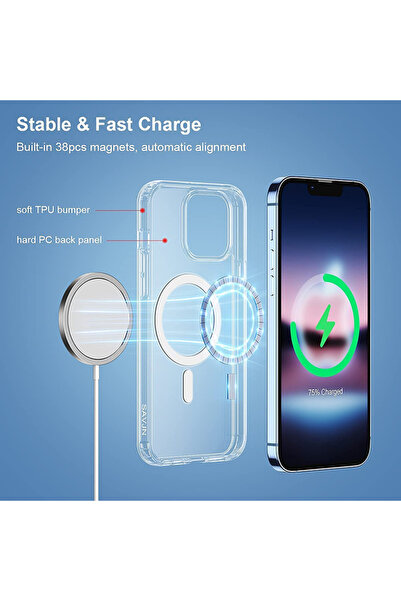 Theodor Case for iPhone 14 Pro 6.1-inch Compatible with MagSafe, Shockproof Phone Bumper Cover Promise