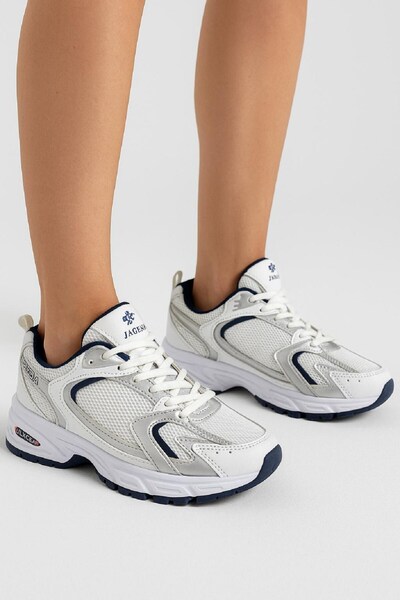ALTUNTAŞ Women Men Unisex Orthopedic Sole Cloth Faux Leather Comfortable Daily Sneaker Sports Shoes White