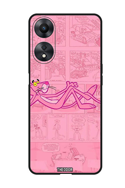Theodor جراب واقٍ مضاد للخدش والصدمات لهاتف Oppo A1 5G Pink Panther