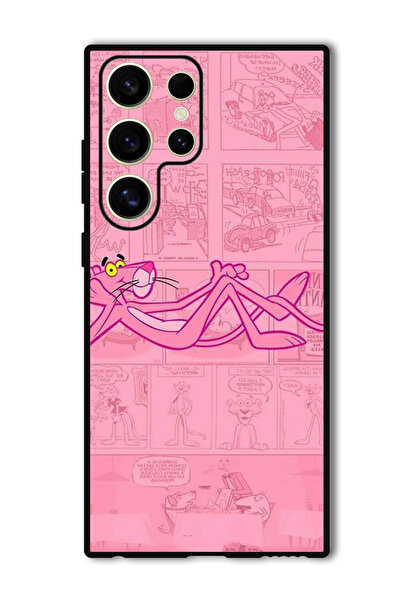 Theodor جراب واقٍ مضاد للخدش والصدمات لهاتف Samsung Galaxy S24 Ultra Pink Pan...
