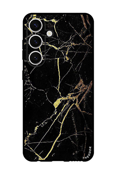 Theodor جراب واقٍ مضاد للخدش والصدمات لهاتف Samsung Galaxy S24 Plus بملمس رخامي