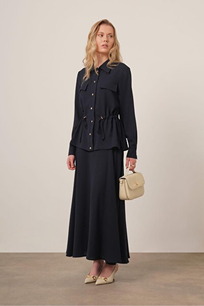 FTZ WOMEN Női Melise Crep öltöny, sötétkék 31172