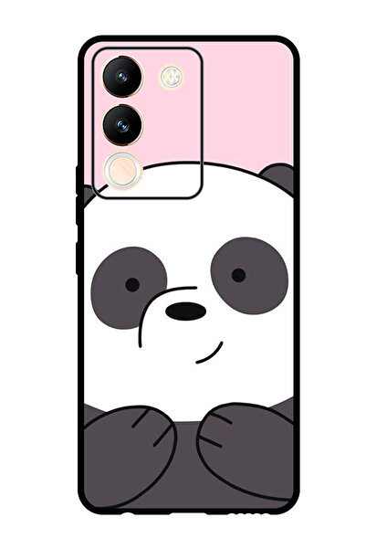 Theodor جراب واقٍ مضاد للخدش والصدمات لهاتف Vivo V29e باندا سمايلينج