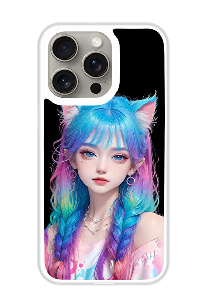 Theodor غطاء حماية لهاتف أبل آيفون 15 برو فتاة 1 (مصد أبيض)