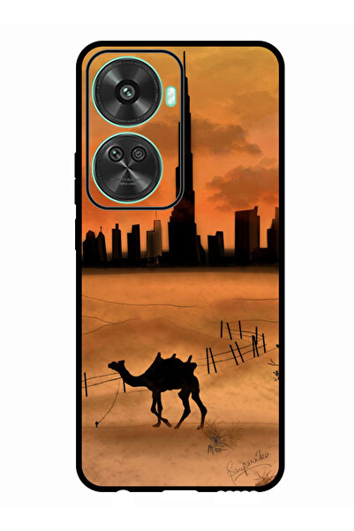 Theodor جراب حماية لهاتف هواوي نوفا 11 إس إي، غروب الشمس، جمل، برج خليفة