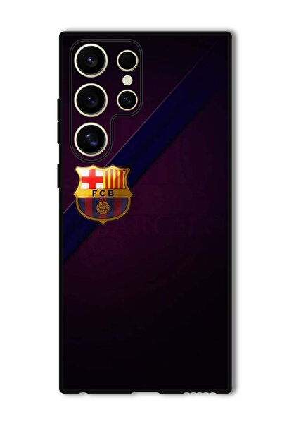 Theodor جراب حماية لهاتف سامسونج جالاكسي S24 ألترا بشعار برشلونة البسيط