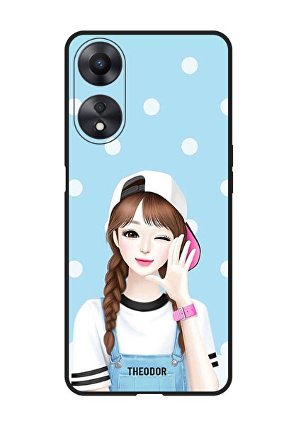 Theodor غطاء حماية مضاد للخدش والصدمات لهاتف Oppo A1 5G، قبعة للفتيات