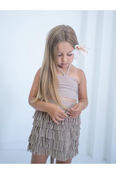 mon icone Cappuccino Fringed Set of 2