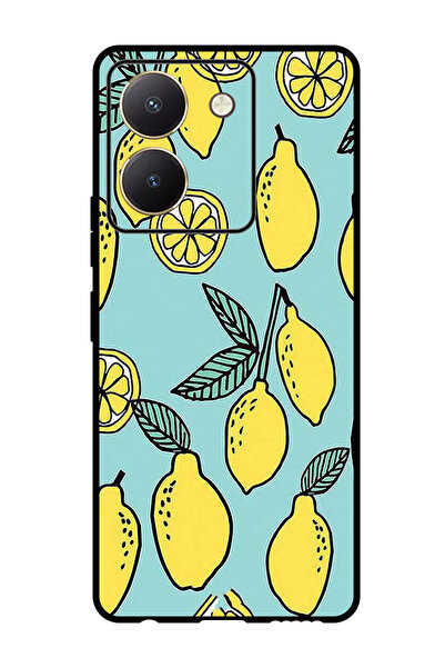 Theodor جراب واقٍ مضاد للخدش والصدمات لهاتف Vivo Y27s، لون ليموني، فيروزي