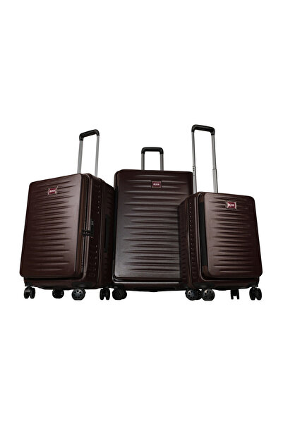 GROUND Fairytale 3’lü Körüklü Valiz Seti Patlıcan Moru - 10740