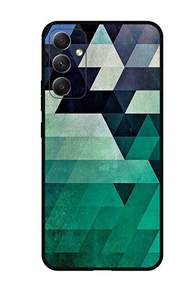 Theodor جراب واقٍ مضاد للخدش والصدمات لهاتف Samsung Galaxy A05s، مثلث اللون البحري