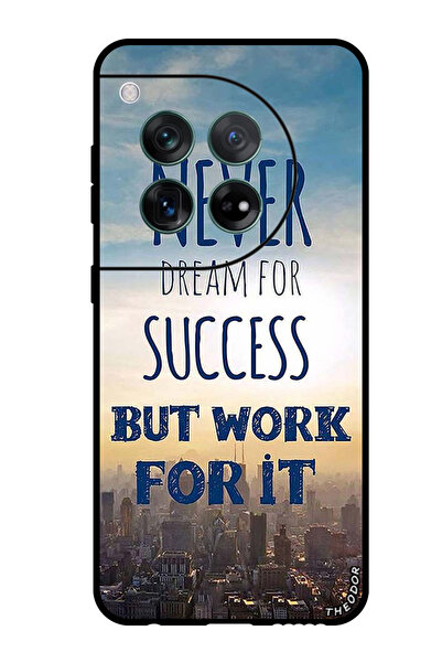 Theodor جراب واقٍ مضاد للخدش والصدمات لهاتف OnePlus 12 لا يحلم أبدًا بالنجاح