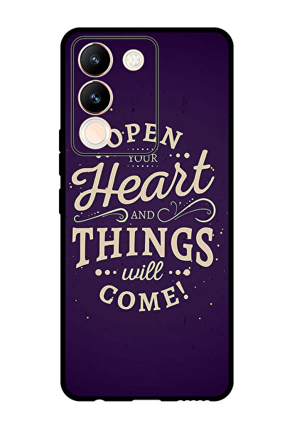 Theodor جراب واقٍ مضاد للخدش والصدمات لهاتف Vivo V29e افتح قلبك