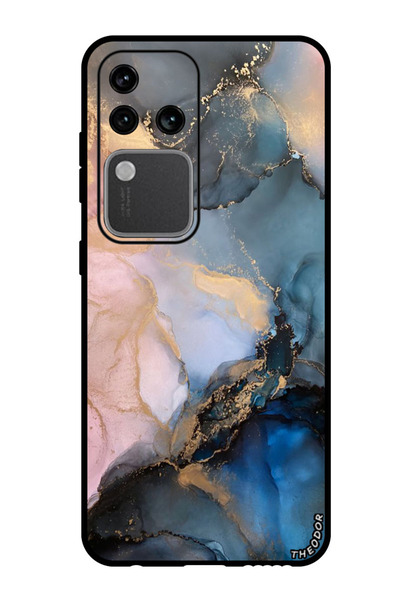 Theodor جراب واقٍ مضاد للخدش والصدمات لهاتف Vivo S18 Pro بلون رخامي ملون (2)