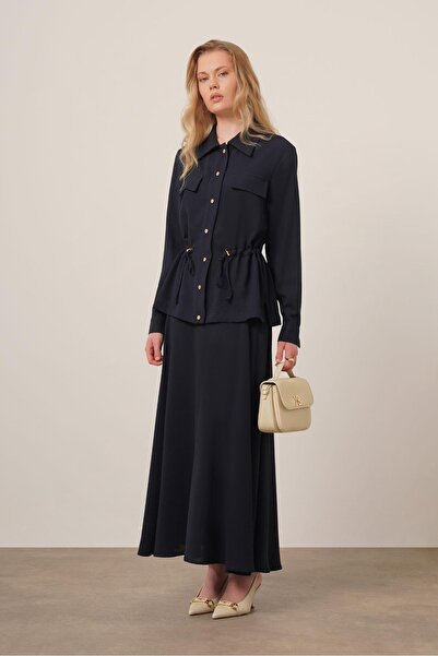 FTZ WOMEN Női Melise Crep öltöny, sötétkék 31172