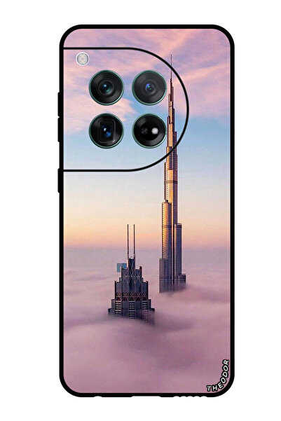 Theodor جراب واقٍ مضاد للخدش والصدمات لهاتف OnePlus 12 برج خليفة في السحب