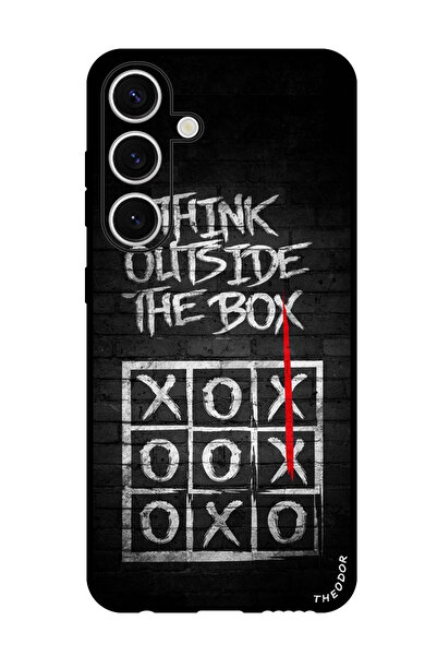 Theodor جراب واقٍ مضاد للخدش والصدمات لهاتف Samsung Galaxy S24 فكر خارج الصندوق