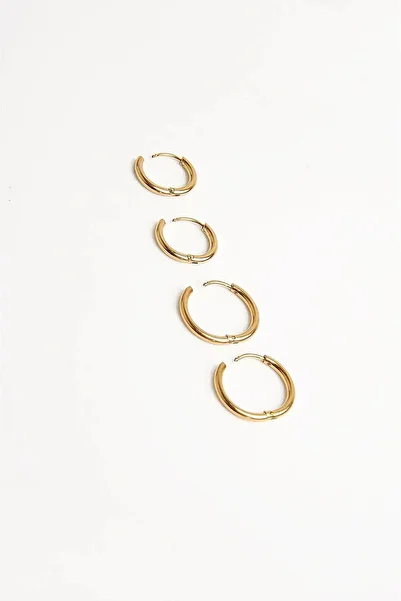 MakeWell Steel Hello Kity Unicorn Kuromi Teddy Bear Rose Rabbit Daisy Figures Steel Hoop Earrings Sets