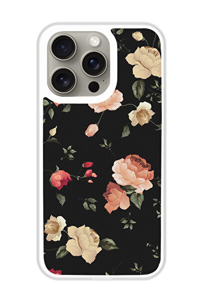 Theodor غطاء حماية لهاتف أبل آيفون 15 برو - زهرة اللوتس الملونة (مصد أبيض)