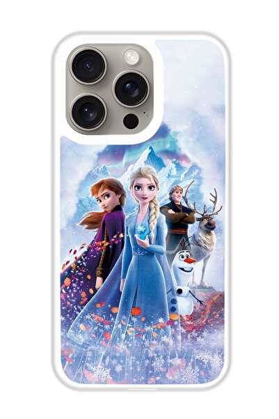 Theodor غطاء حماية لجهاز أبل آيفون 15 برو إلسا ملكة الثلج (مصد أبيض)